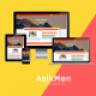 AsikMen - One Pages Personal/Business Template Material UI and Clean Responsive