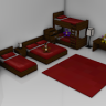 [CINEMA-4D] Minecraft Bedroom Pack Rig