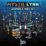 Mystic Cyan Animated Weapons & Tools Set