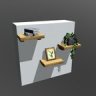 Oak wall shelf