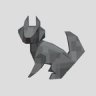 Kitsune fox statue (low poly)