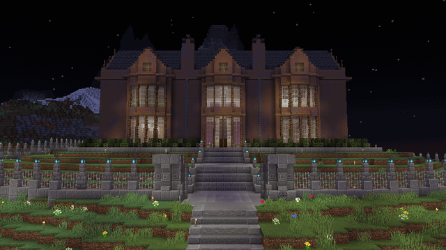 Hamington Manor, the house I built in survival on a friends server :)