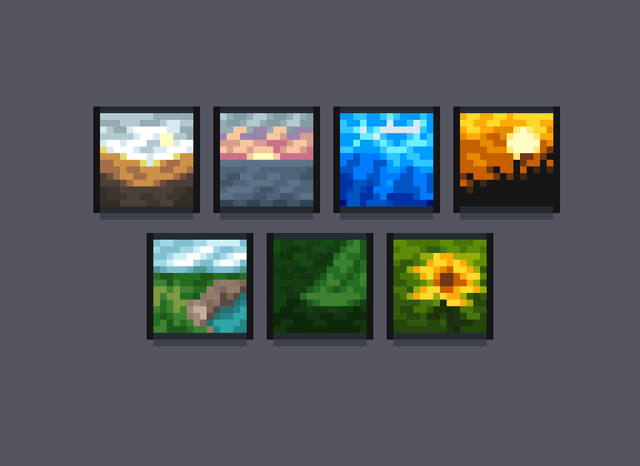 Paintings for my WIP resource pack 🎨✨