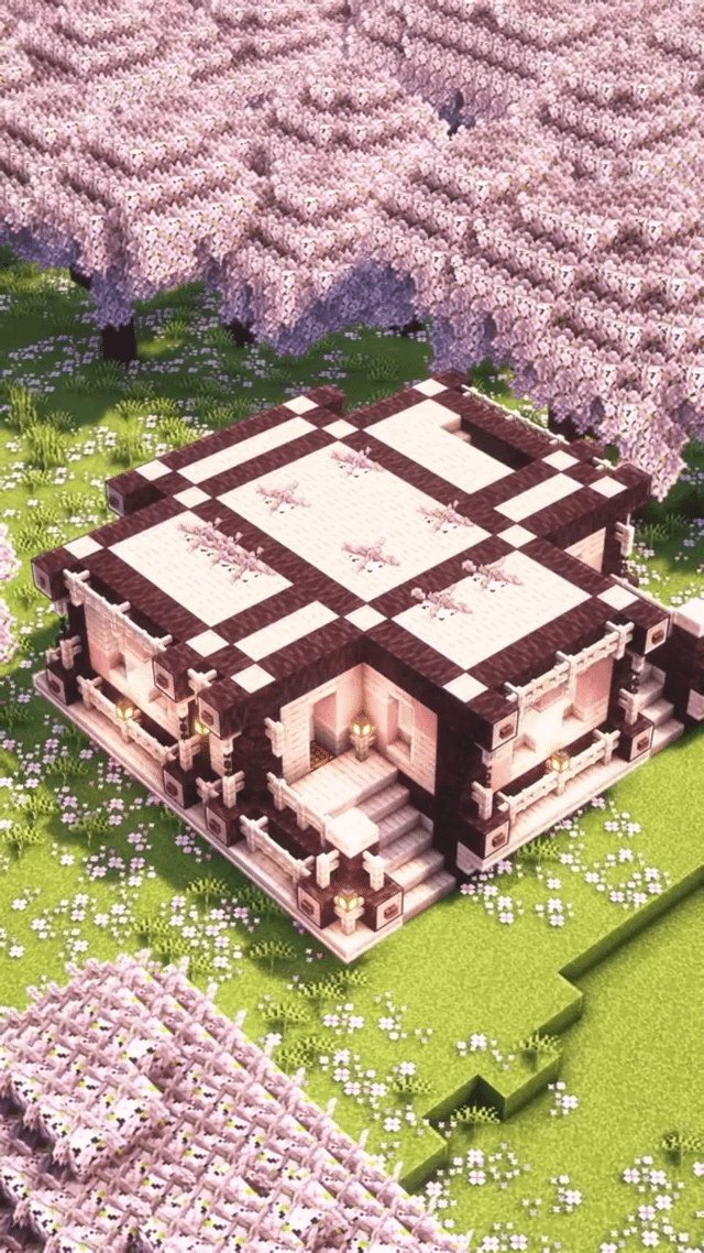 A beautiful house in a very cool biome/In #Minecraft 😍 