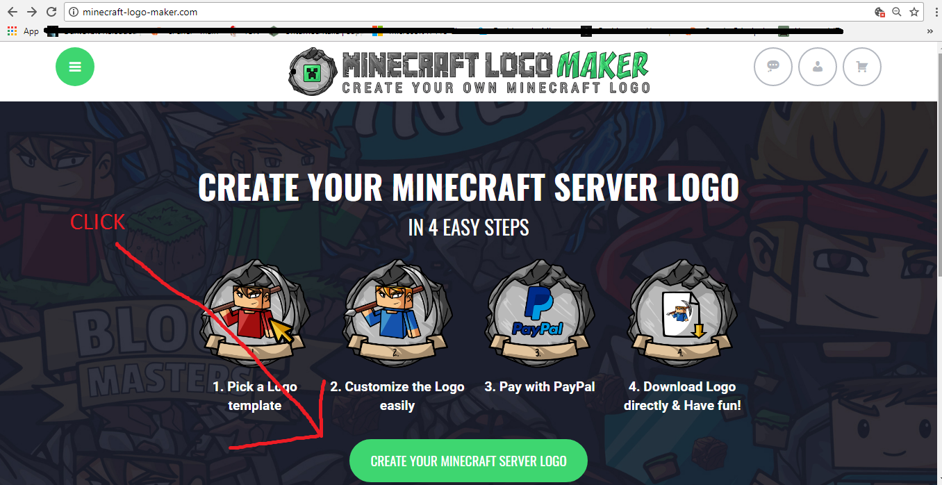 do make a custom minecraft logo