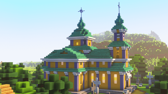 Ukrainian Church build in Minecraft 🇺🇦
