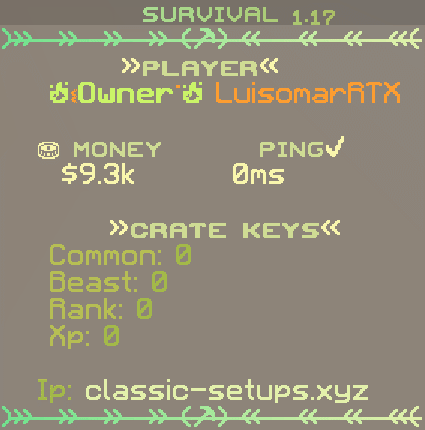 SERVER - Classic survival setup ⛏ 1.18.1 ⛏
