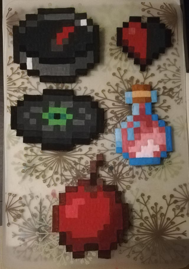My friend absolutely loves Minecraft so I made some items for them out of cardboard! Another friend said to post it here.