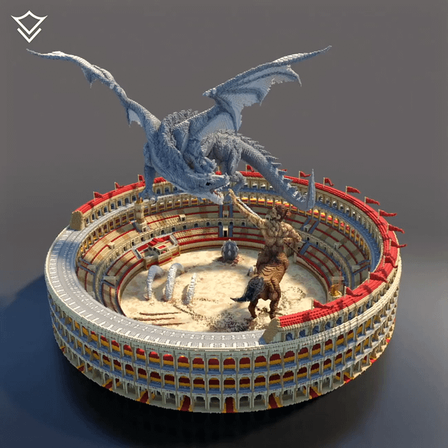 The Battle for Draconia | 400x400 Fantasy Coliseum Built for Karl Jacobs