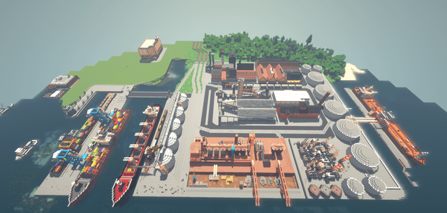 Built an industrial area/docks for a small city i am building. How is it?