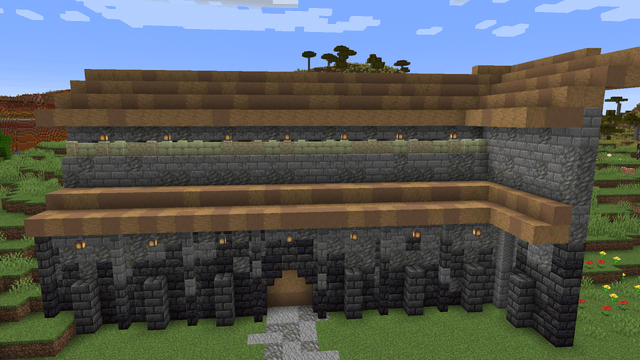 Thoughts on this color pallet/design choice for a large medieval manor-type build? Was also thinking about switching out the End-Sandstone walls out for something else but nothing else has a good pop of color with a subtle gradient.